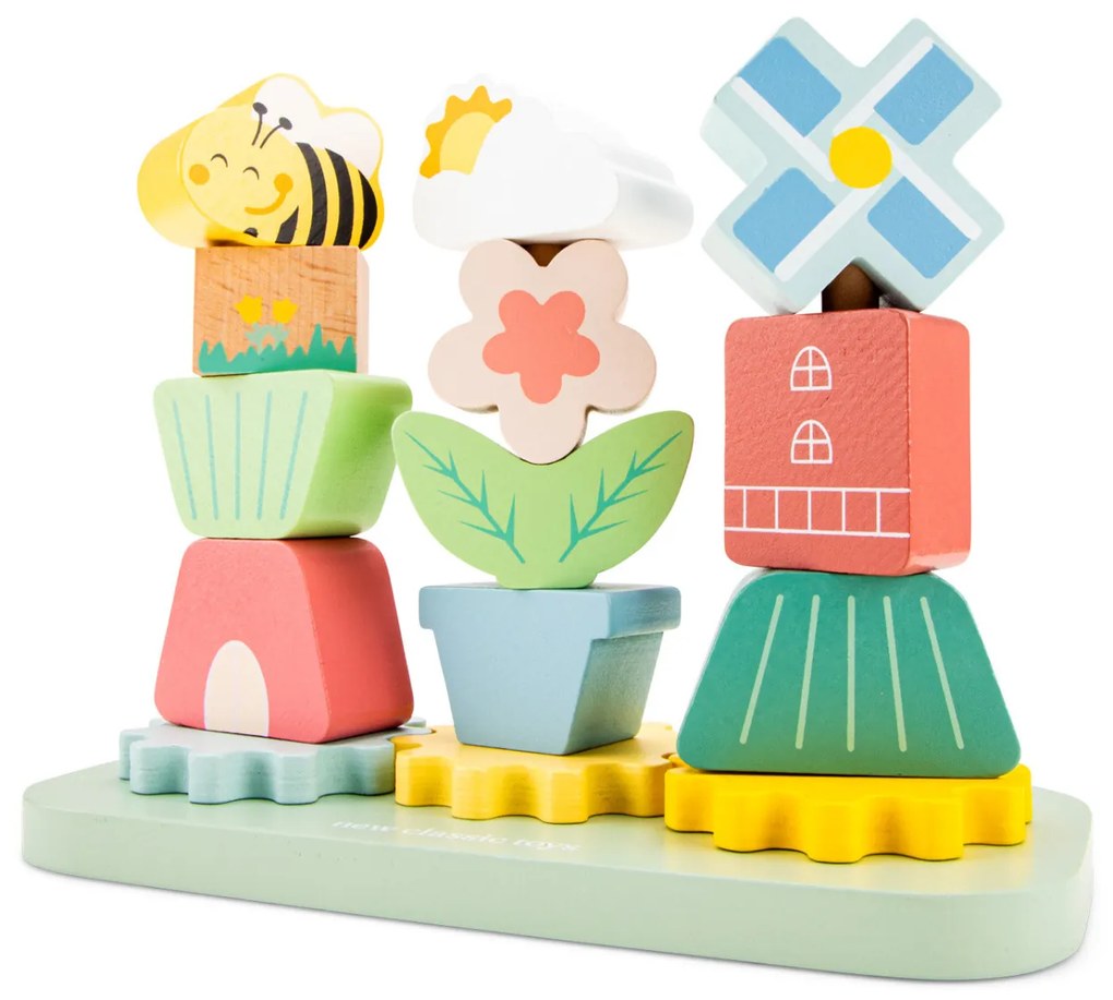 Giocattolo impilabile - Giardino con mulino a vento