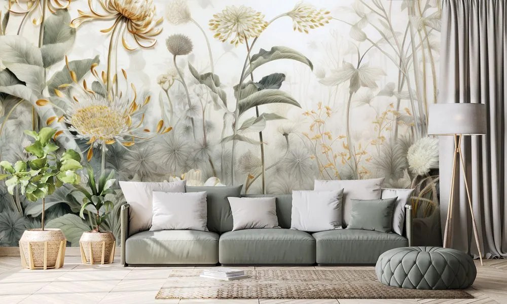 Carta da parati – Fiori avvolti dalla natura