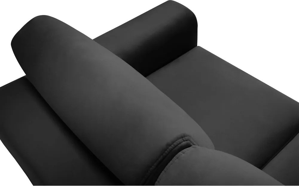 Divano grigio scuro allungabile e con contenitore con rivestimento in velluto 235 cm Kyoto – Cosmopolitan Design