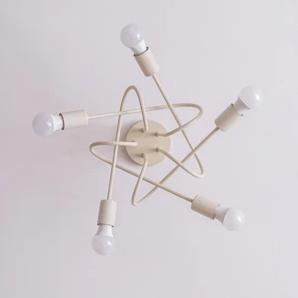 Lampadario a plafone OXFORD 5xE27/15W/230V crema