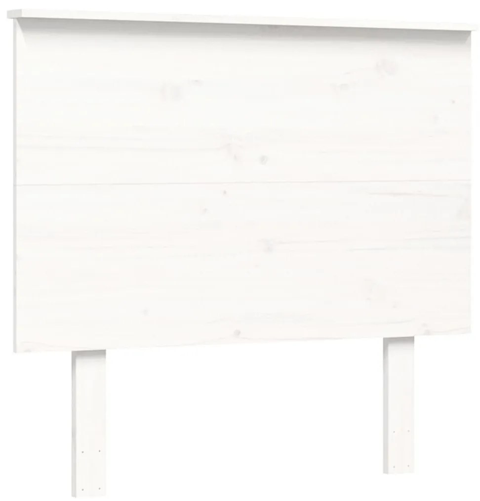 Giroletto con Testiera Bianco 100x200 cm in Legno Massello