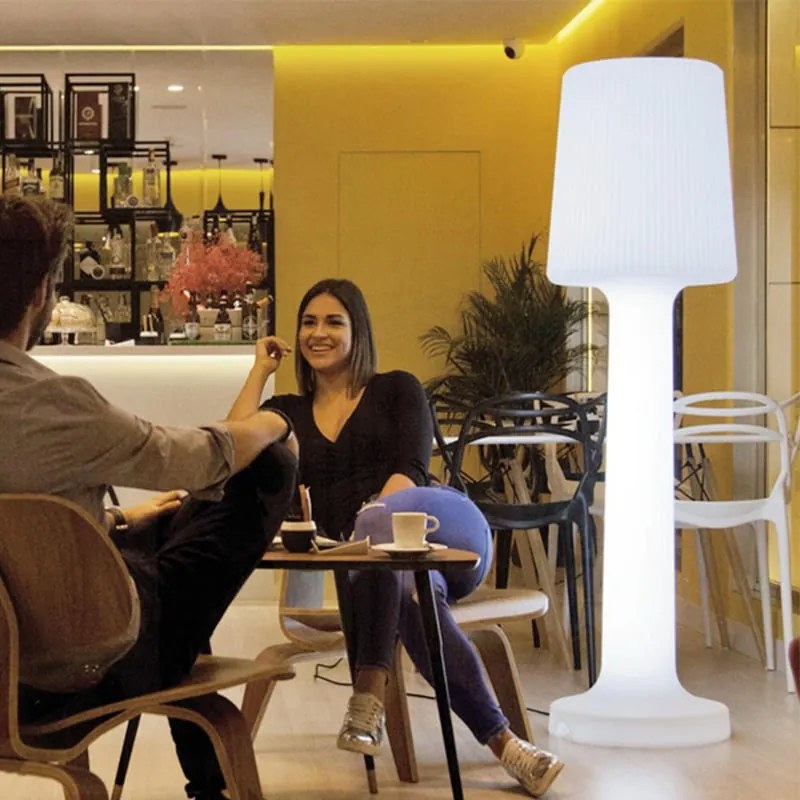 Lampada da terra LED da terra Carmen  bianco, luce bianco freddo 1600 lumen NEWGARDEN