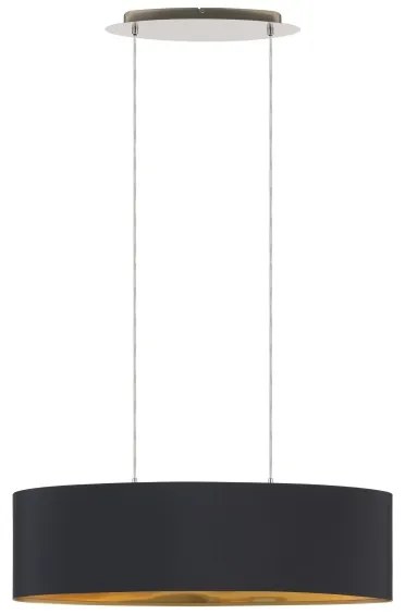 Eglo 55266 - Lampadario a sospensione con filo MASERLO 2xE27/60W/230V nero
