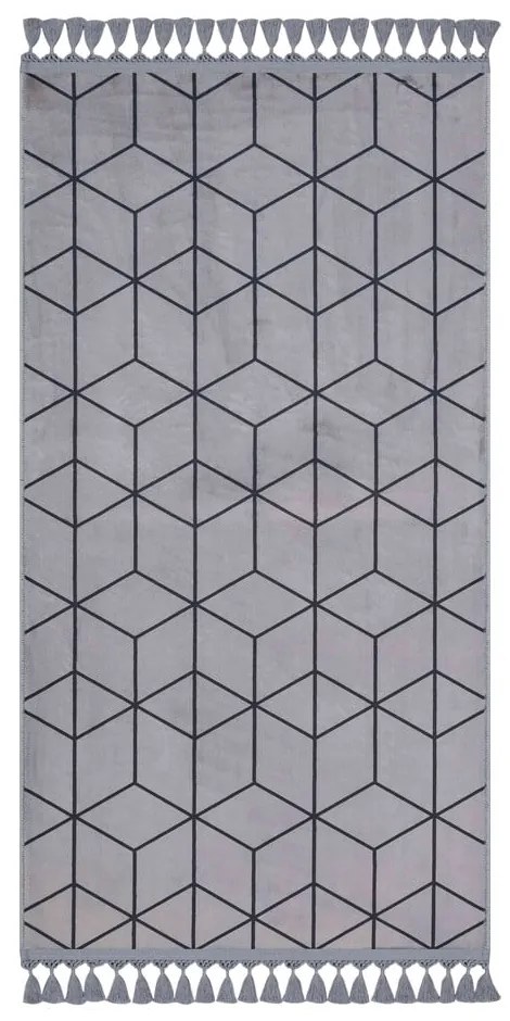 Tappeto lavabile grigio 160x100 cm - Vitaus