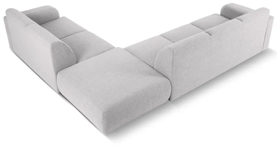 Divano angolare grigio chiaro in tessuto bouclé (angolo destro) Molino - Micadoni Home