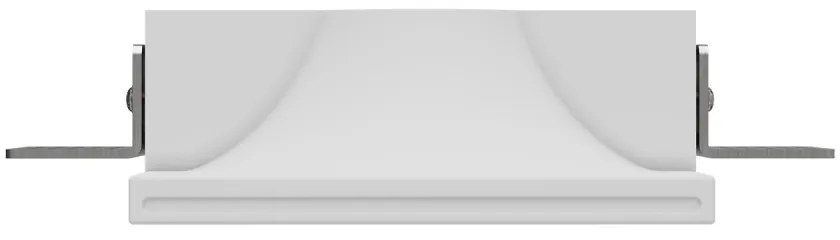 Portafaretto Quadrato GU10 e MR16 in Gesso Pitturabile, Ø120x120 mm Materiale Gesso
