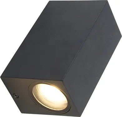 Lampada da parete moderna nera 2 luci IP44 - Baleno