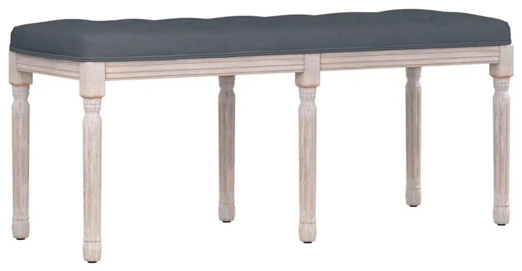 Panca grigio scuro 110x40x49 cm in velluto