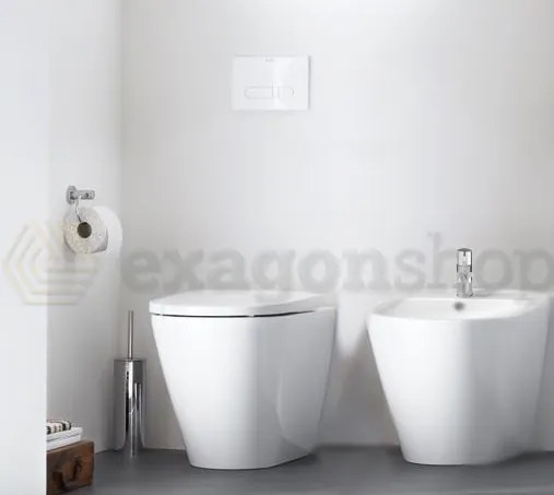 Duravit d-neo coppia sanitari vaso rimless e bidet a pavimento con sedile a chiusura rallentata bianco