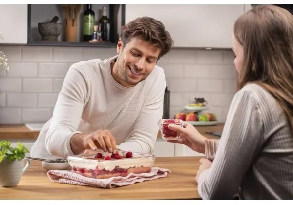 Tefal - Contenitore per alimenti 2 l MSEAL GLASS rosso/vetro