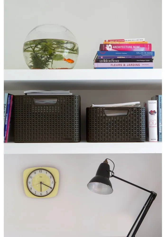 Scatola con coperchio grigia in plastica 29x39x19 cm Style – Curver