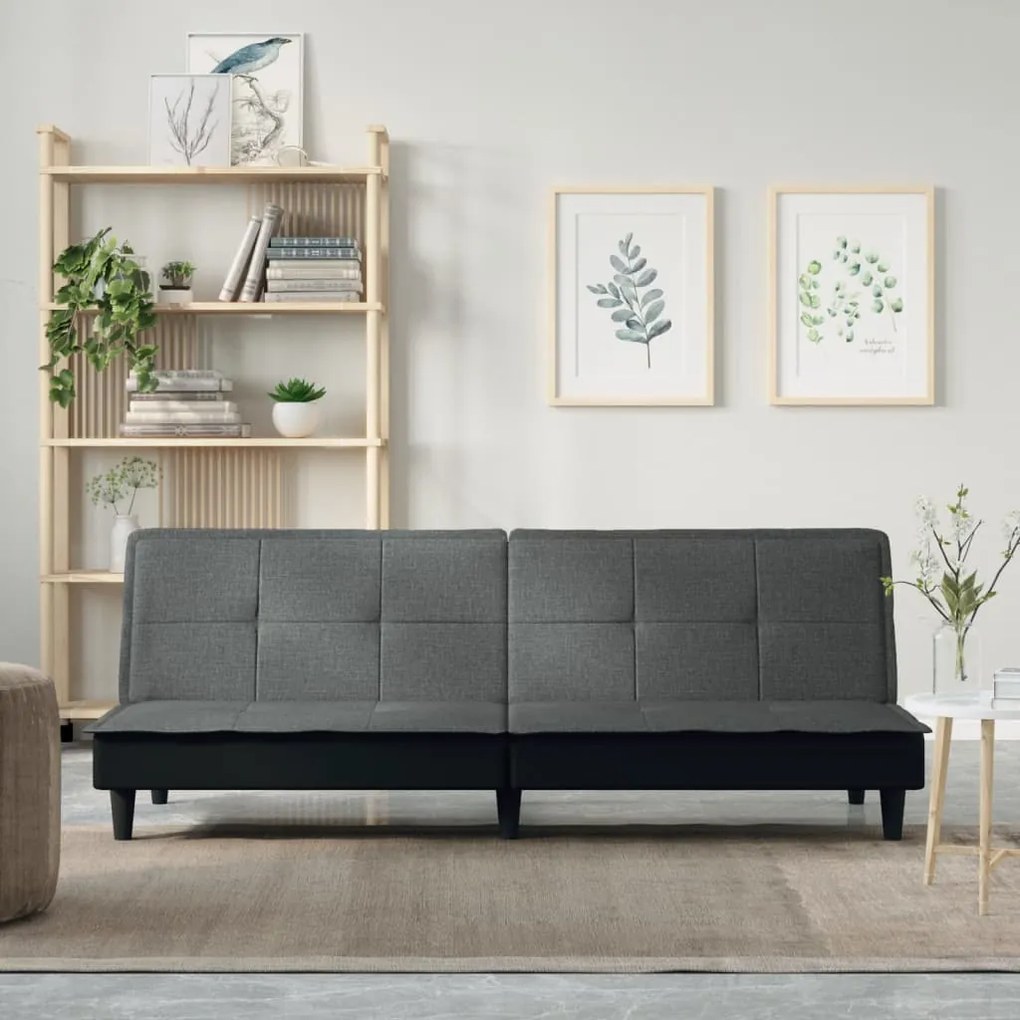 Divano Letto Grigio Scuro İn Tessuto /