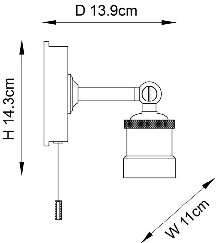 Endon 95505 -Applique da bagno MILLER 1xE27/6W/230V IP44 cromo lucido