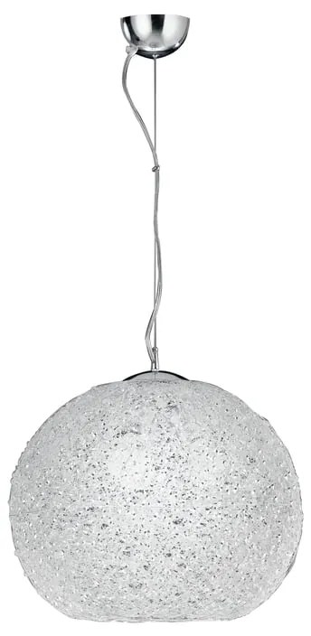 Lampadario Neoclassico Astra trasparente paralume cromo 3x E27 Ø45cm LUCE AMBIENTE DESIGN
