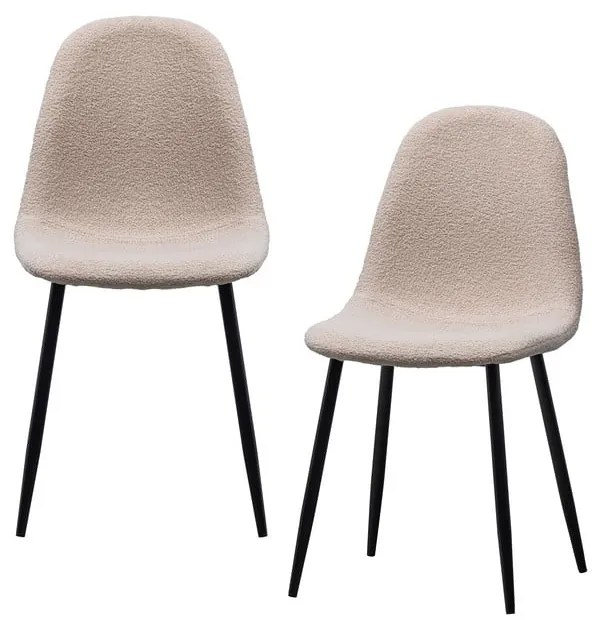 Sedie da pranzo beige in set di 2 Marije - WOOOD