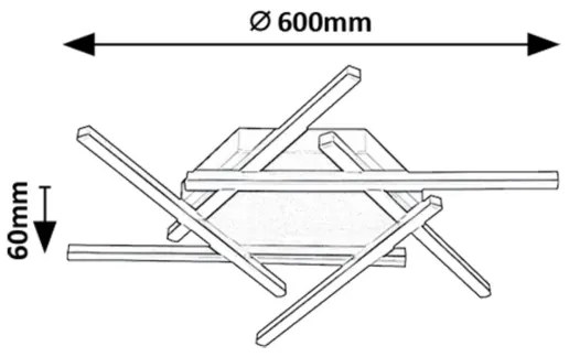 Rabalux 71365 - Lampadario a plafone LED SEVERINE LED/40W/230V 3000K