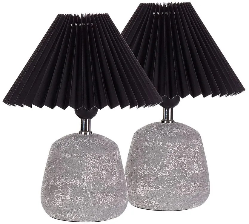 Set di 2 lampade da tavolo nero ZEYI Beliani