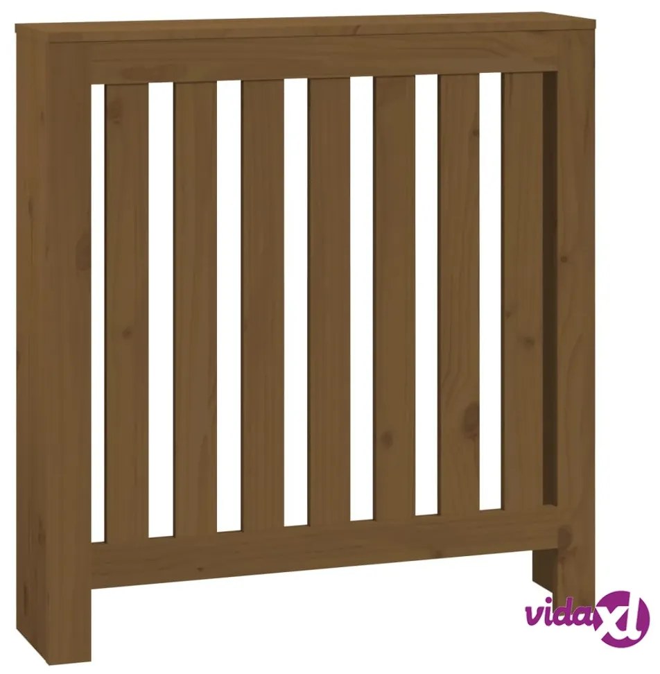 vidaXL Copertura Termosifone Miele 79,5x19x84 cm Legno Massello Pino