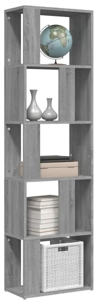 Libreria grigio sonoma 45x24x160 cm in legno multistrato