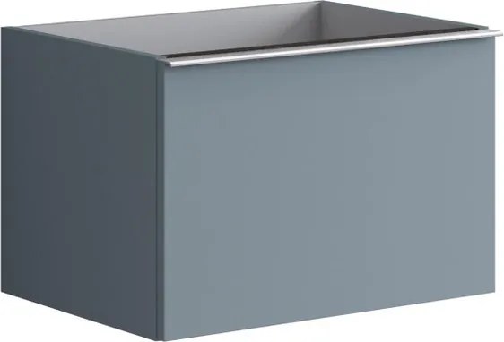 Mobile da bagno da fissare sotto lavabo L 60 x H 40 x P 45.5 cm indaco laccato, 2 cassetti Pixel plain