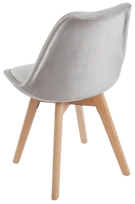 Sedia Synk Velluto - Grigio chiaro