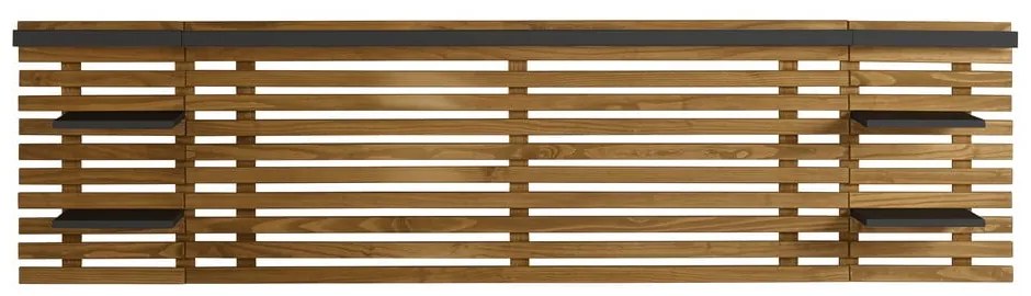 Testiera in pino nero/naturale 240x62 cm Nidra - Marckeric