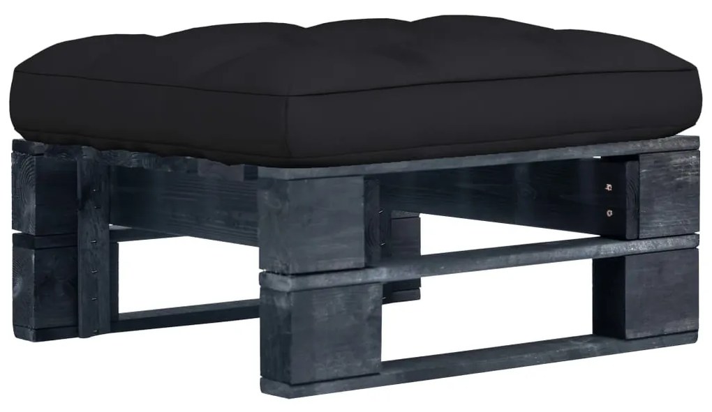 Ottomana Da Giardino Pallet İn Legno Di Pino Impregnato Nero /