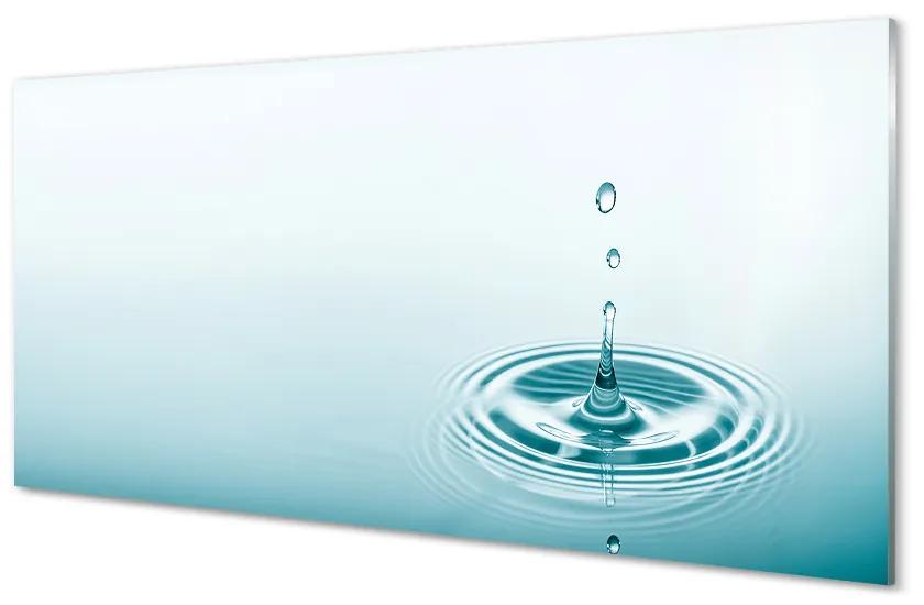 Quadro su vetro acrilico Una goccia d'acqua macro 100x50 cm