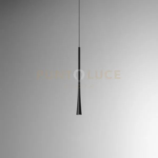 Dafne s/p - sospensione nera in alluminio a led 213lm 3000k 7w 1 lu...