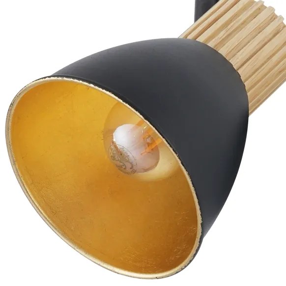 Brilagi - Faretto ODENSE 3xE14/10W/230V legno di caucciù/nero