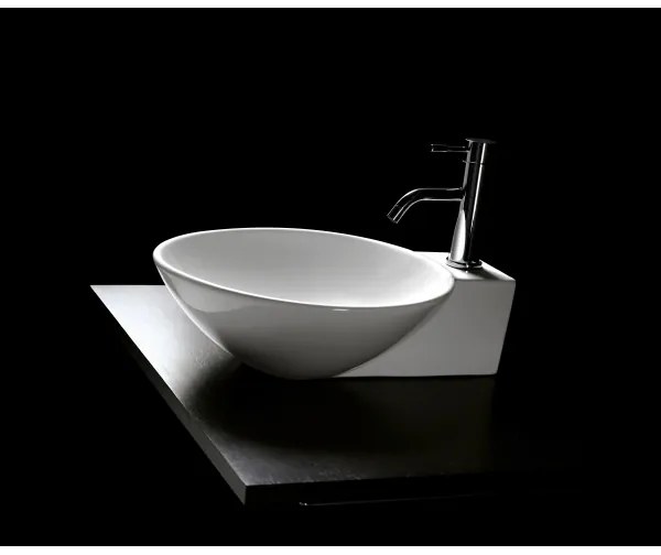 Bathco 0028 - Lavabo da appoggio BAYONA 42x50,5 cm porcellana/bianco