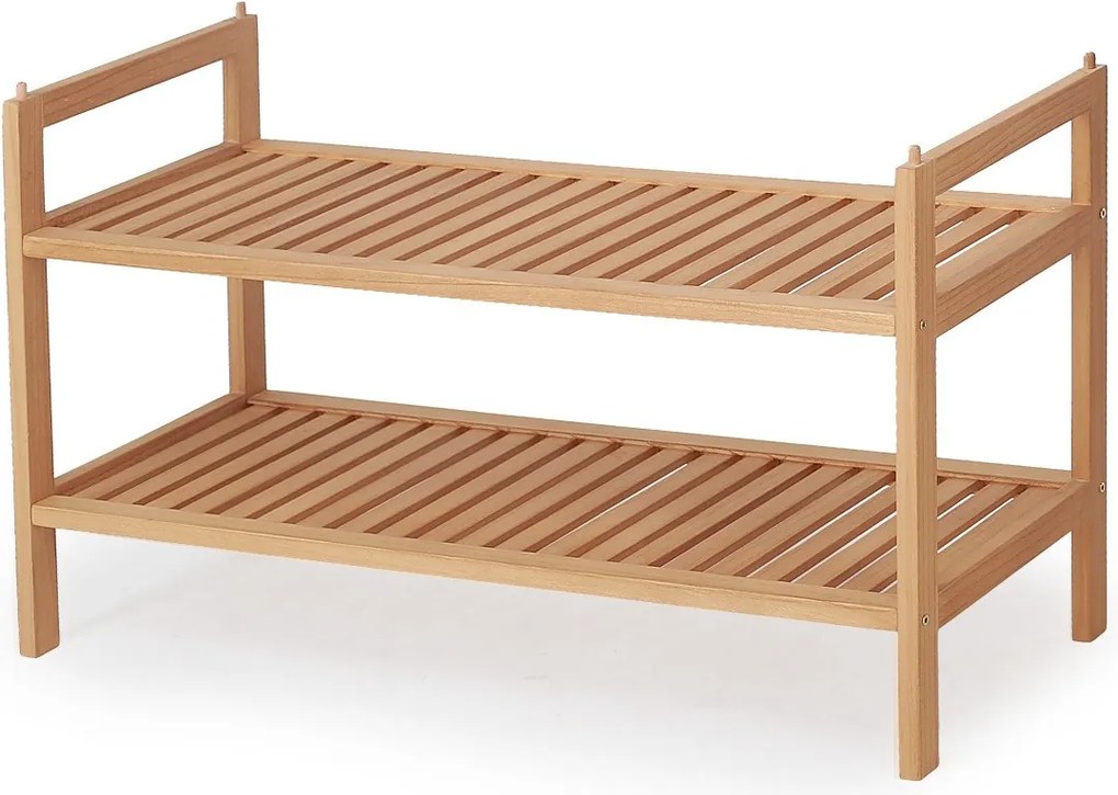 Scarpiera ST9 in legno naturale - L69 cm