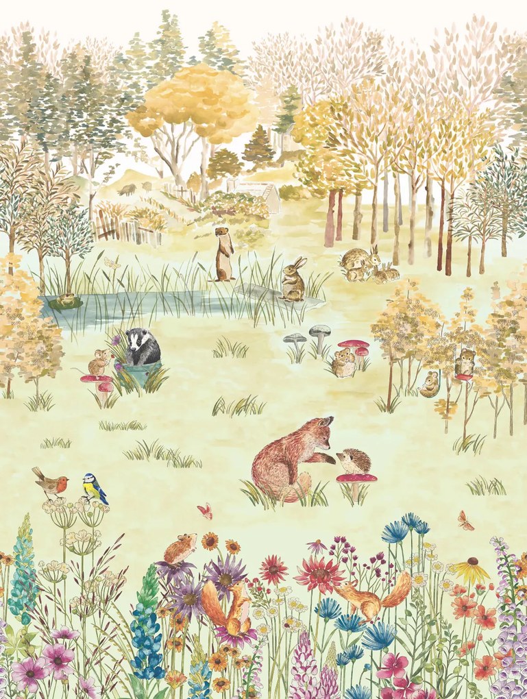 Little Greene Carta da parati Potter's Woodland - Harvest