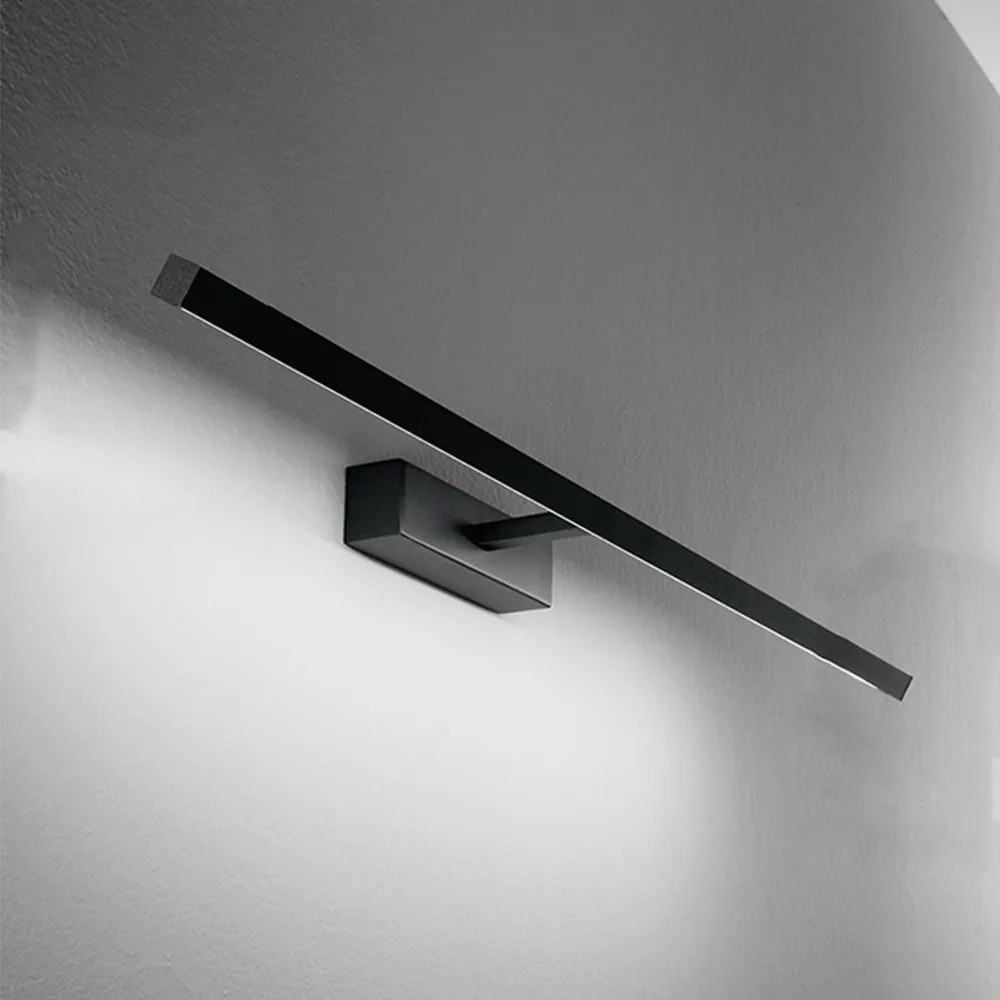 Applique Moderna Riga Metallo Nero Acrilico Led 24W 3000K