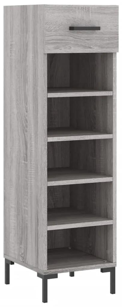 Scarpiera grigio sonoma 30x35x105 cm in legno multistrato