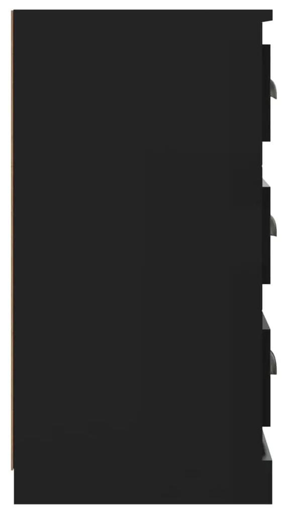 Credenza nera 70x35,5x67,5 cm in legno multistrato