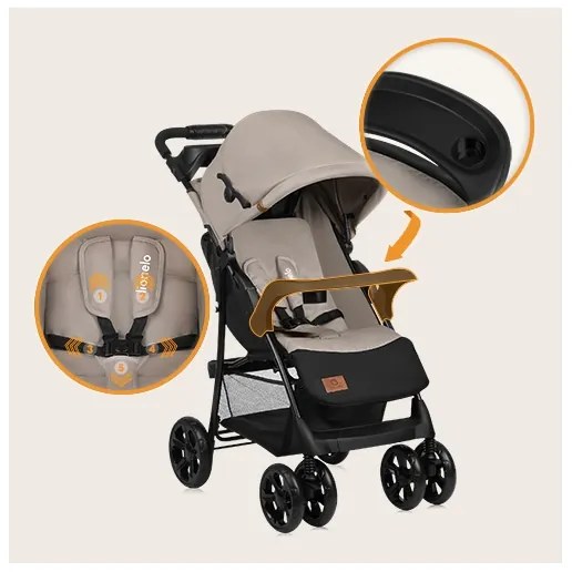 Lionelo - Passeggino EMMA PLUS beige/nero