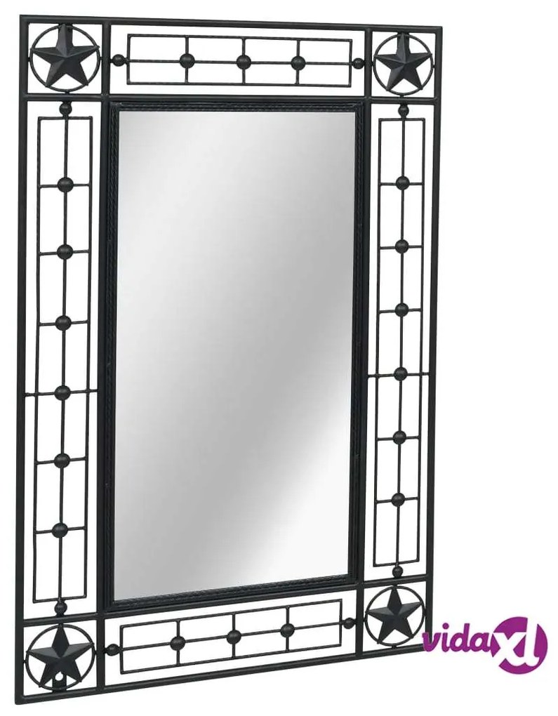 vidaXL Specchio da Parete Rettangolare 50x80 cm Nero