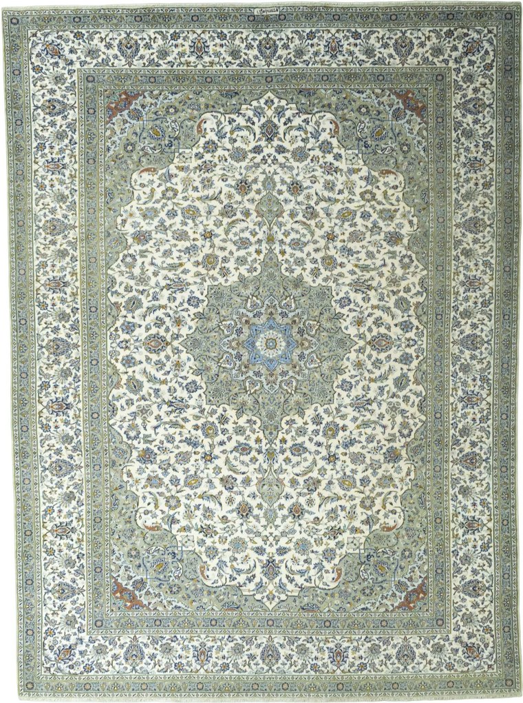 Kashan Tappeto persiano 300 x 400 Beige (Iran) Annodato A Mano