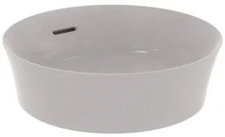 Ideal standard Ipalyss Lavabo 40 cm rotondo da appoggio senza foro con troppo pieno in diamatec cemento