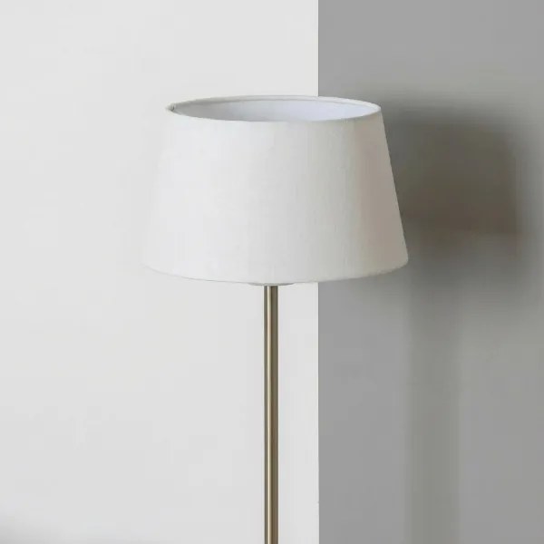 Brilagi - Lampada da terra LED CERIA 1xE27/40W/230V diametro 30 cm bianco/cromo opaco