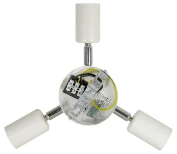 Duolla - Plafoniera YUTE BOHO 3xE27/15W/230V diametro 60 cm marrone/color crema