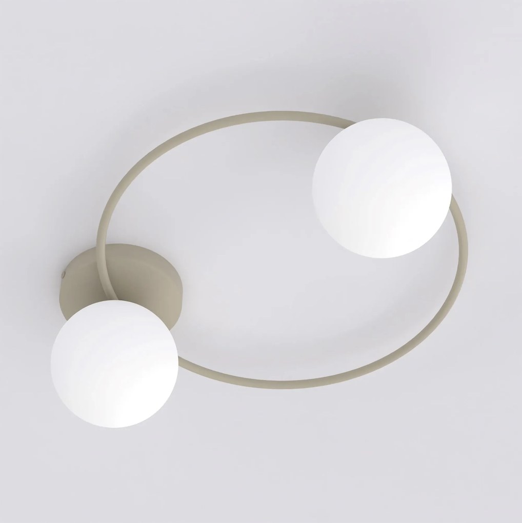 Lampada da soffitto in acciaio SOPRA 2 da interno 2xE14
