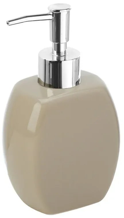 Dispenser sapone liquido da appoggio ceramica tortora