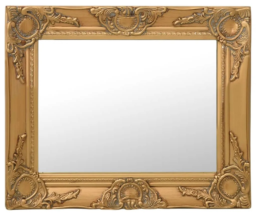 Specchio Da Parete Stile Barocco 50x40 Cm Oro /