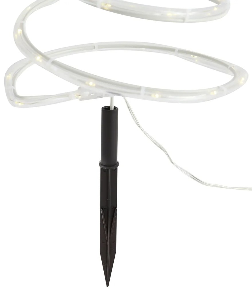 Set di 4 luci da giardino natalizie albero di Natale bianco con LED IP44 - Puno