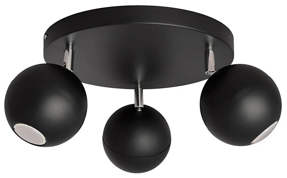 Faretto LED MIDWAY 3xGU10/4,8W/230V nero