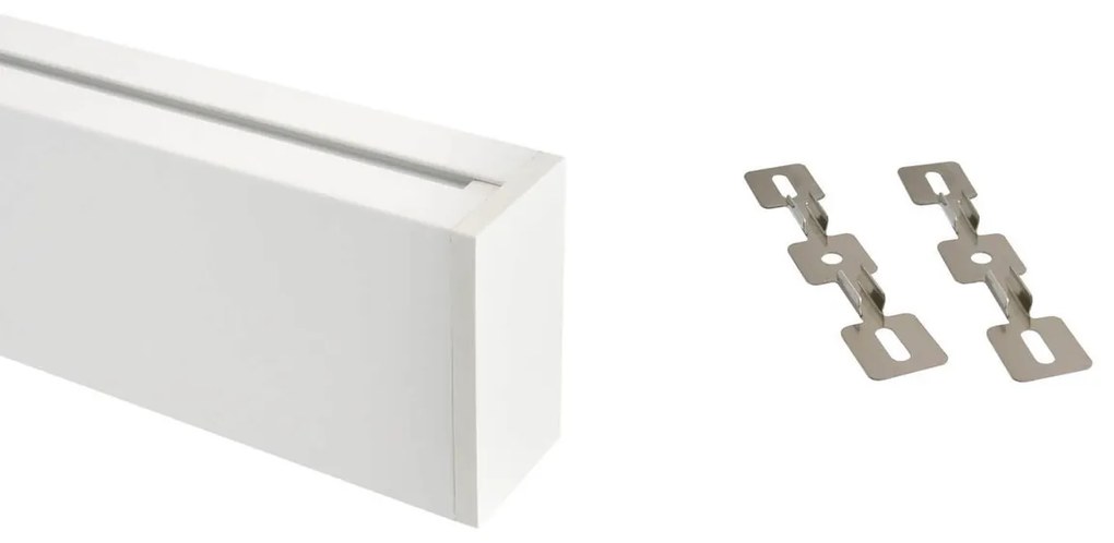 Plafoniera Lineare Bianca da soffitto in Alluminio per Striscia LED 1 e 2 metri Variante Lunghezza 1 Metro