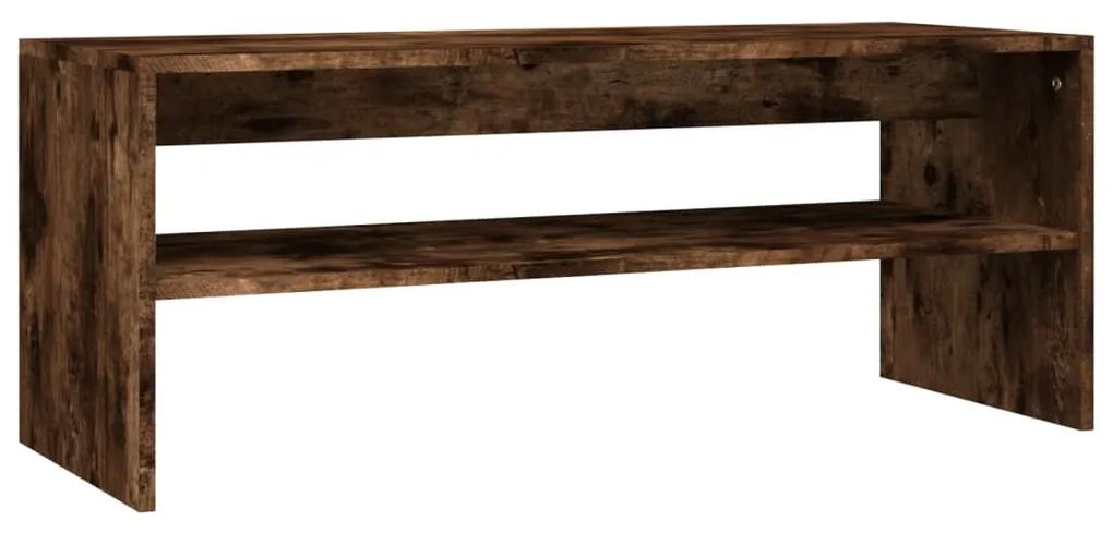 Tavolino da salotto rovere fumo 100x40x40 cm legno multistrato