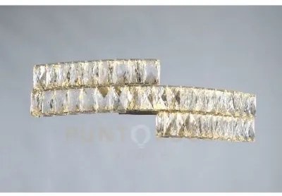 Lampada da parete aisha 3 luci, cromata, led 19,2w 4000k 1728lm, l5...